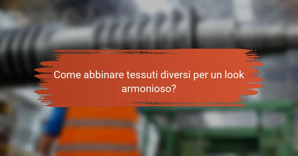 Come abbinare tessuti diversi per un look armonioso?