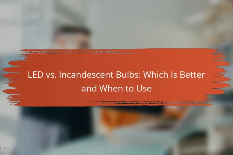 LED vs. Lampadine a Incandescenza: Quale è Meglio e Quando Usare