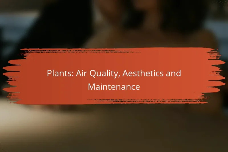 Piante: Qualità dell’Aria, Estetica e Manutenzione